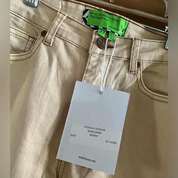 FP Sandrine Rose Jeans Sunflower Stretchy NWT Retail $198Size: 27 - Picture 3 of 7